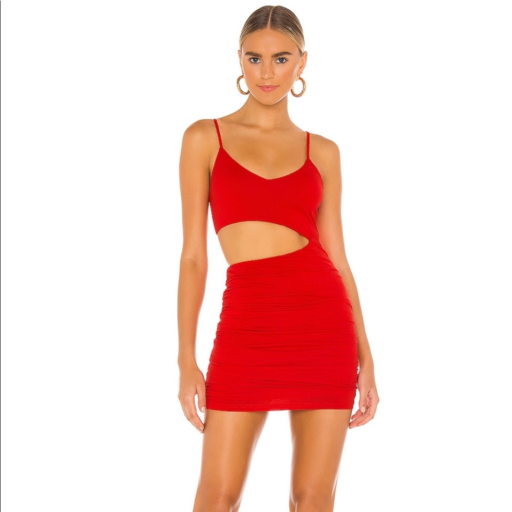 Red cutout mini dress